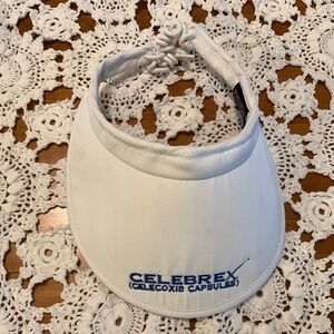 Ahead Celebrex Golf Visor White Adjustable Strap‎ Back Tennis Cap Hat